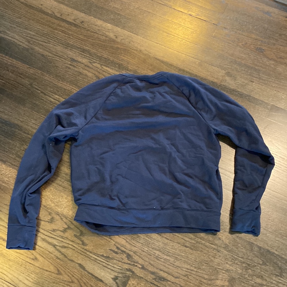 Athleta Blue Pullover Snap Sleeve Soft Small S EUC - Picture 9 of 9